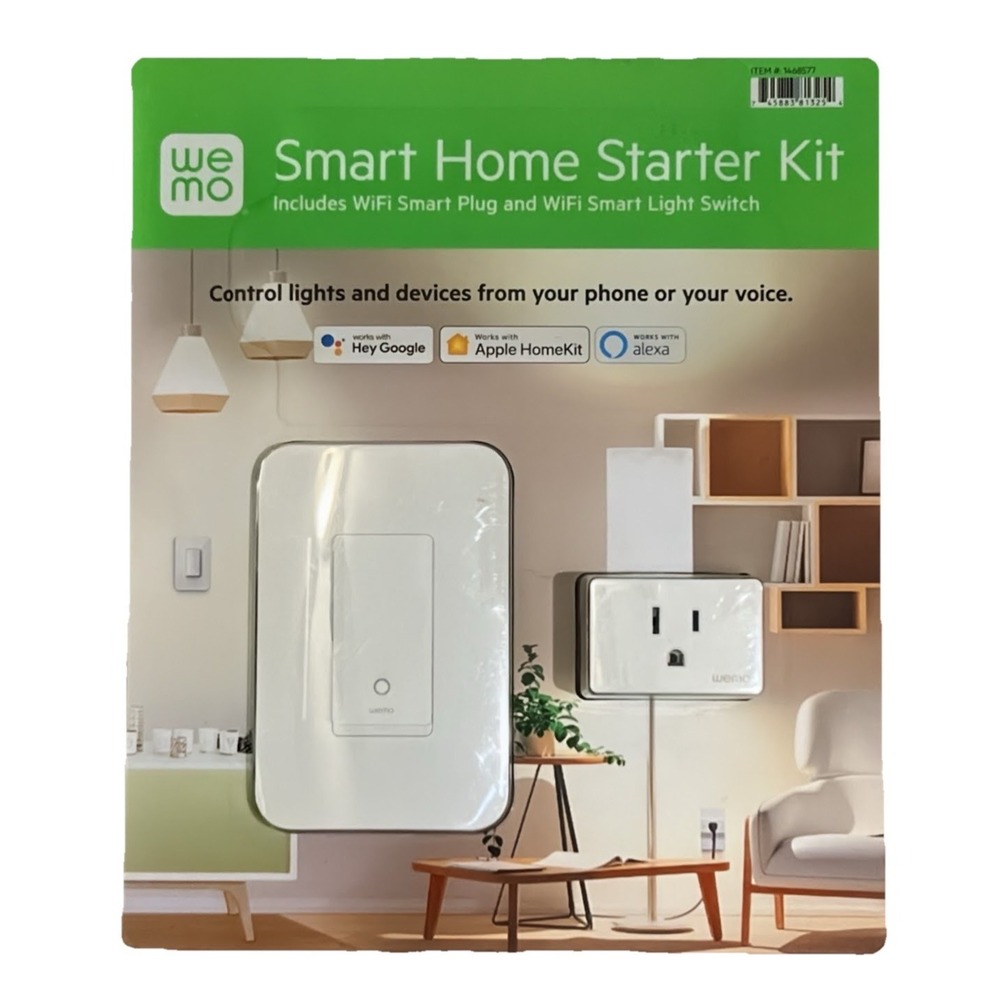 Wemo Smart Home Starter‎ Kit Smart Plug Switch Controlled Google Apple Alexa New